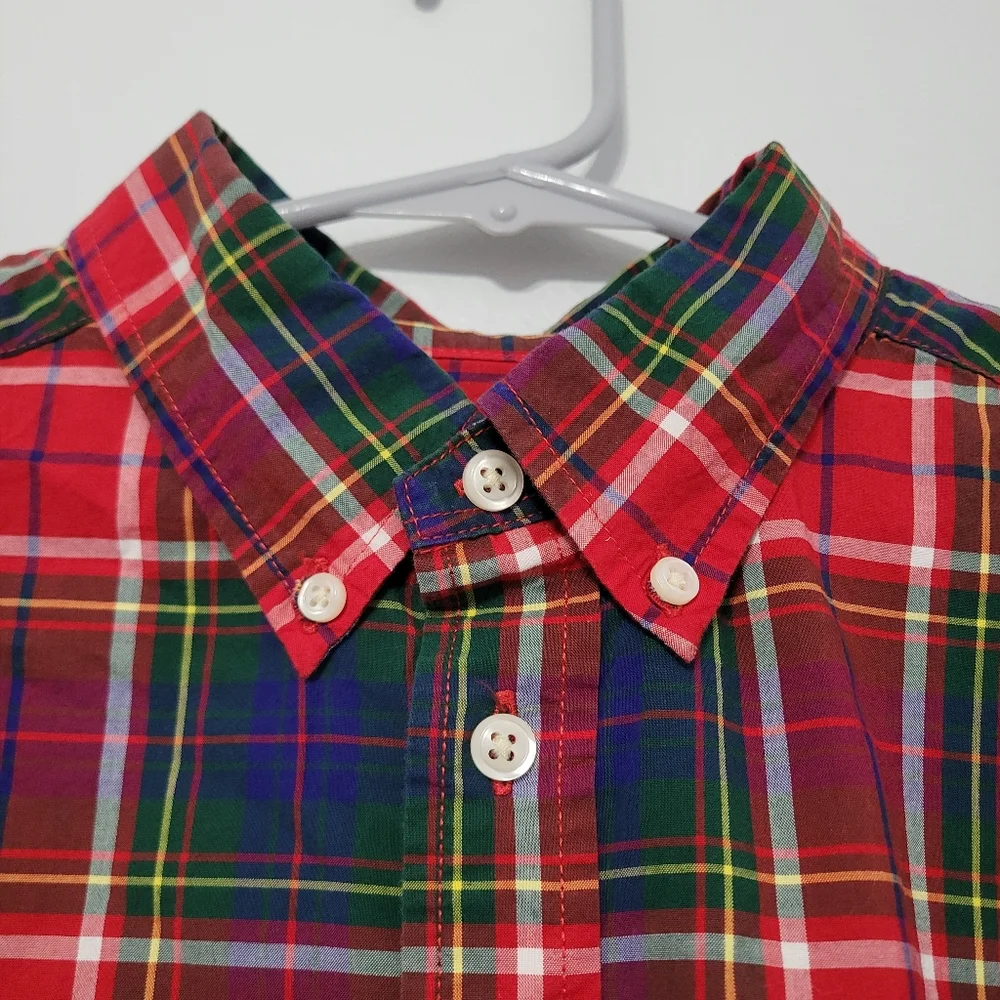 Ralph Lauren Plaid Button Down Shirt Size Boys XL (18-20) Christmas Holiday